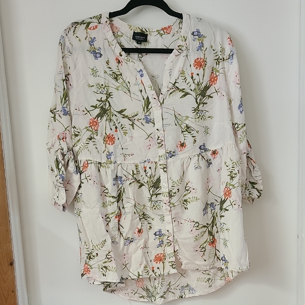 Cream Floral Blouse